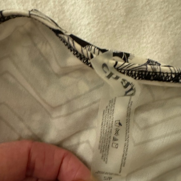 Charlie by Matthew Zink monokini black and white floral print size s/p - Picture 9 of 10